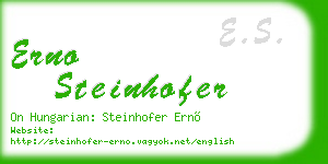 erno steinhofer business card